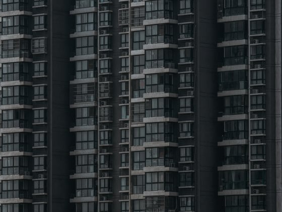 black and white concrete building