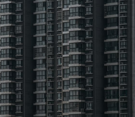 black and white concrete building