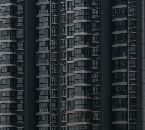 black and white concrete building
