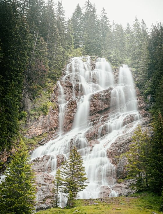 water falls in the forest