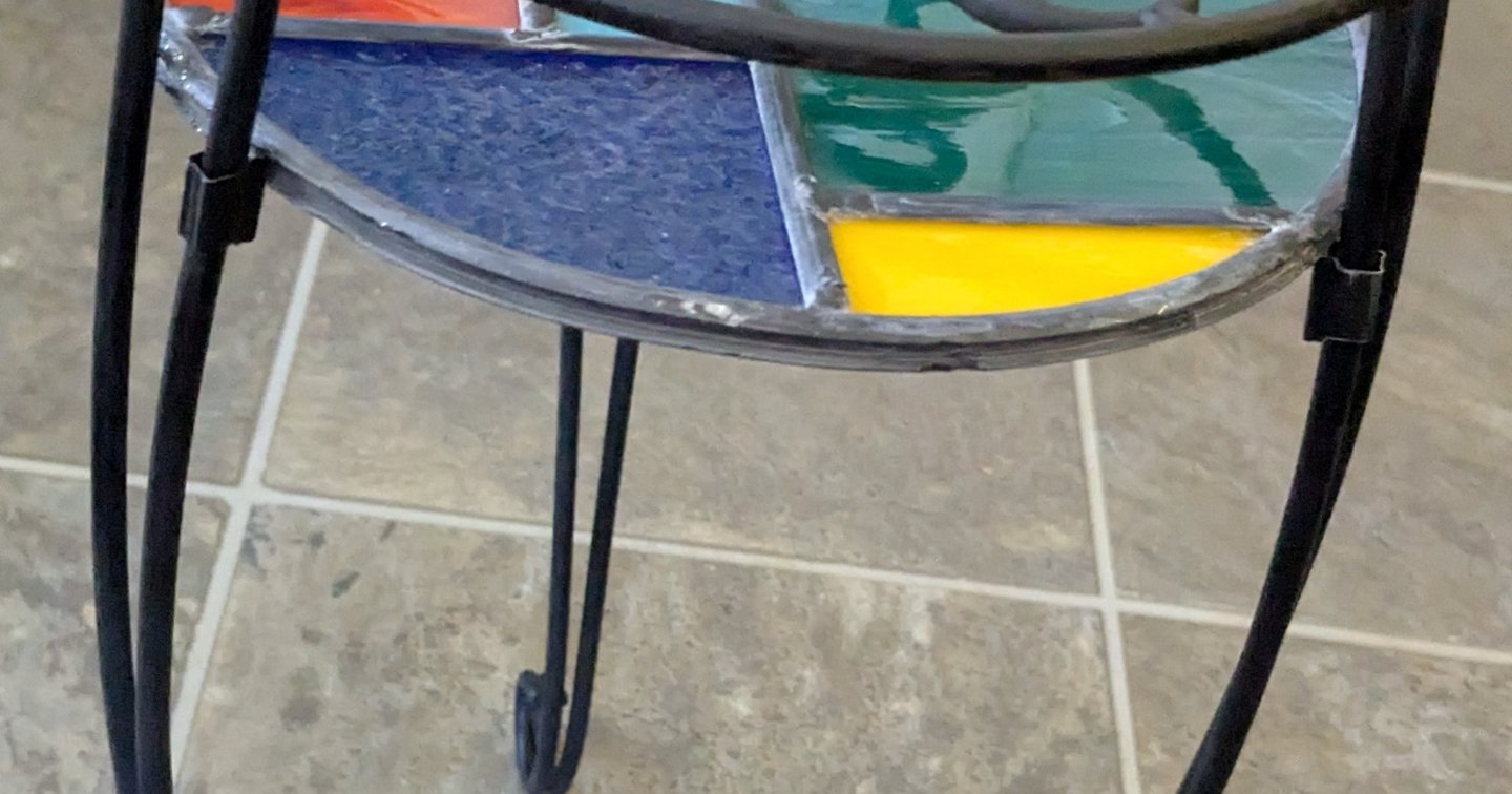 Stained glass side table | Stained Glass Artist