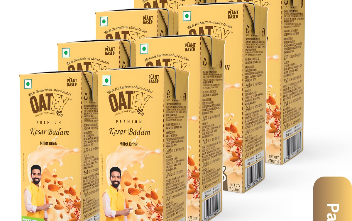 Oatey Kesar Badam Millet Milk - Sugar-Free & Dairy-Free | Oatey