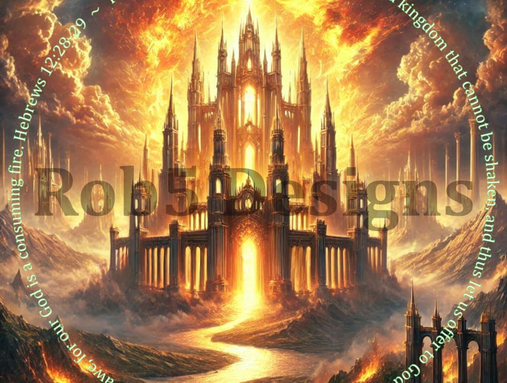 Hebrews 12:28-29 Digital File - Consuming Fire | Rob5 Designs