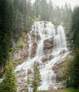 water falls in the forest