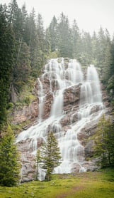 water falls in the forest