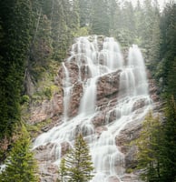 water falls in the forest