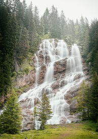 water falls in the forest