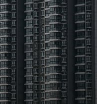 black and white concrete building