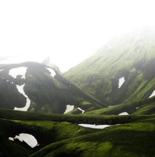 green mountain under white sky during daytime