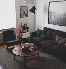 Bright living room with modern inventory
