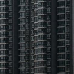 black and white concrete building