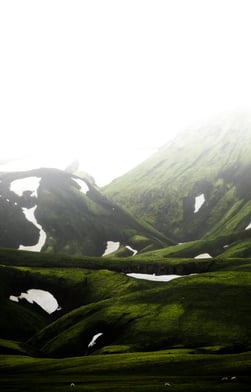 green mountain under white sky during daytime