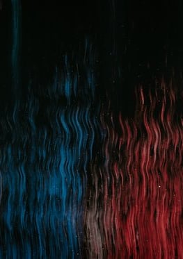 red blue and black abstract painting