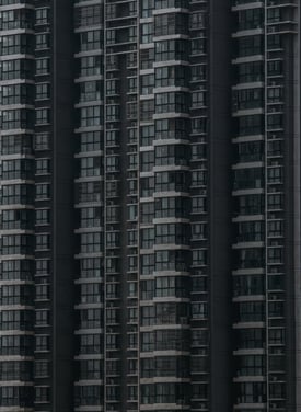 black and white concrete building
