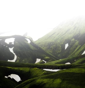 green mountain under white sky during daytime