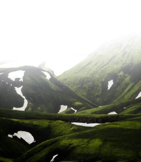 green mountain under white sky during daytime