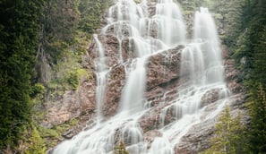 water falls in the forest