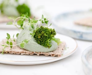 green vegetable on white ceramic plate