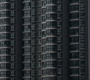 black and white concrete building