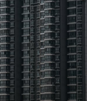 black and white concrete building