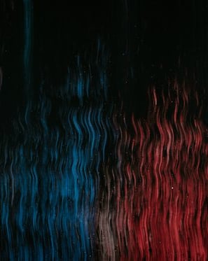 red blue and black abstract painting