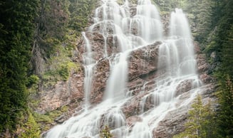water falls in the forest