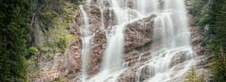 water falls in the forest