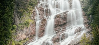 water falls in the forest