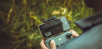 person holding black and gray digital camera