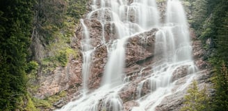 water falls in the forest
