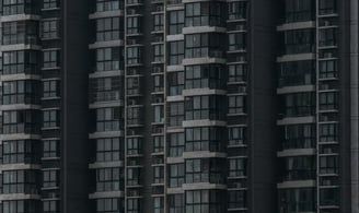 black and white concrete building