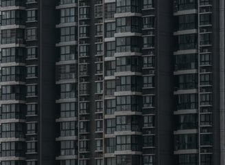 black and white concrete building
