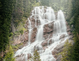 water falls in the forest