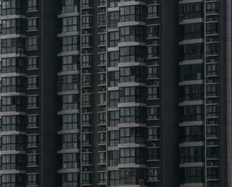 black and white concrete building