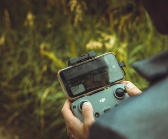 person holding black and gray digital camera