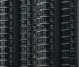 black and white concrete building