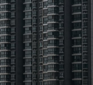 black and white concrete building