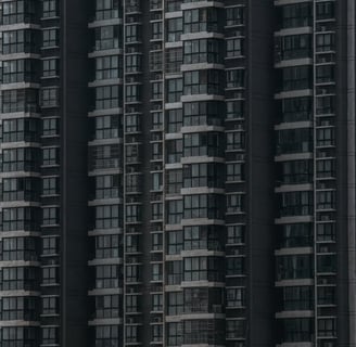 black and white concrete building