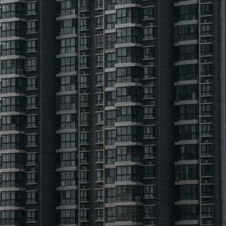 black and white concrete building