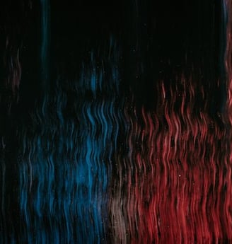red blue and black abstract painting
