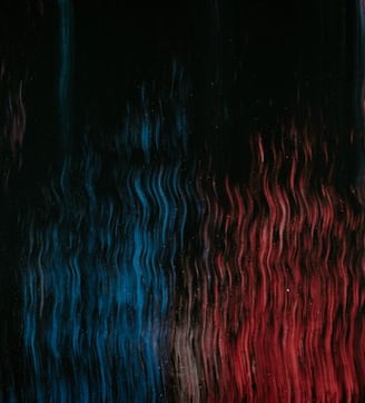 red blue and black abstract painting