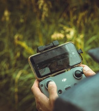 person holding black and gray digital camera
