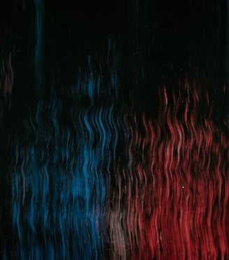 red blue and black abstract painting