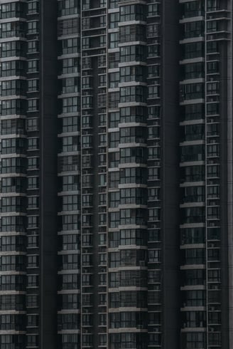 black and white concrete building