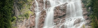 water falls in the forest