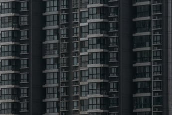 black and white concrete building