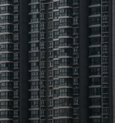 black and white concrete building