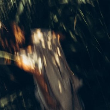woman in white and brown dress standing on green grass during night time