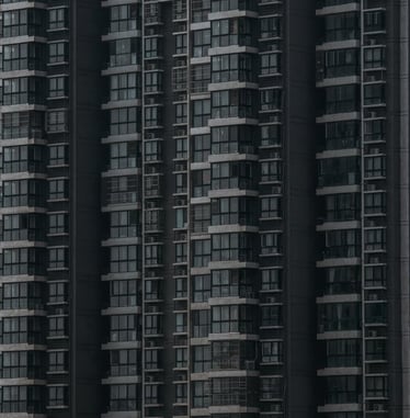 black and white concrete building