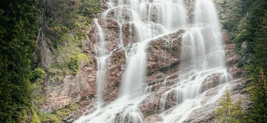 water falls in the forest